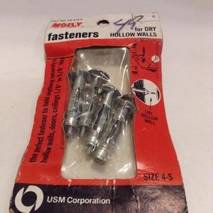 Vintage Molly Fasteners Size 4-S